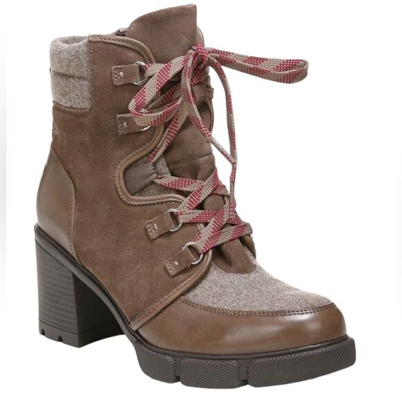 NWOT Naturalizer Brown Myla Stacked Heel Leather Booties – Sz 9 - Picture 1 of 10